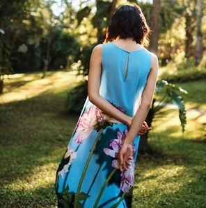 Anthropologie Photorealistic Silk Dress